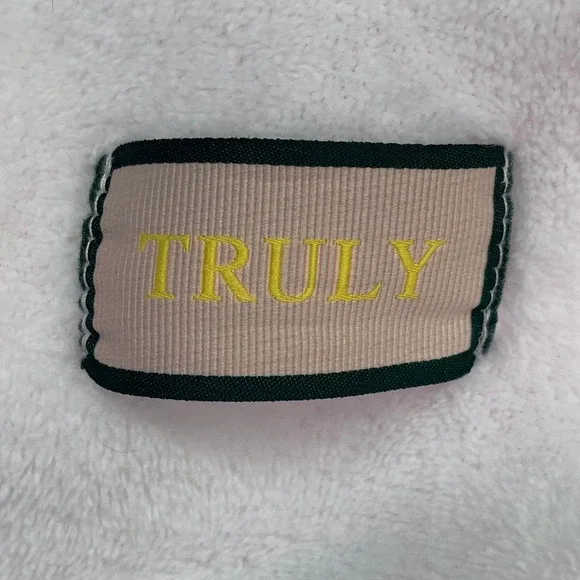 Truly Beauty Pink Hooded Robe Spa Bathrobe Plush‎ Lined Cozy Lounge One Size - Picture 7 of 14